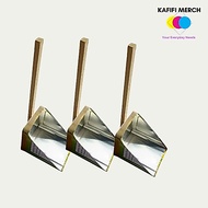 KAFIFI Handmade Recycled Lata Dustpan with Wooden Handle – Heavy Duty Cleaning Dustpan