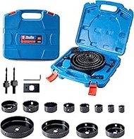 HIGHFIRE 19 PCS Hole Saw Set 3/4"-6"(19-152mm) for Soft Wood, Plywood, Drywall and PVC Board, 13PCS