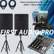 terlaris Paket 1 soundsystem outdoor YAMAHA DBR12 + Mixer Ashley