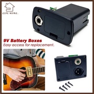YELGIRL 9V Battery Boxes Cable Contacts Black 8 Styles Pickup Battery