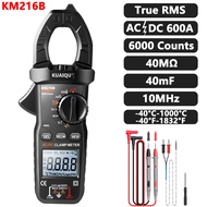 KUAIQU แคลมป์มิเตอร์ 600V AC/DC 6000 นับดิจิตอล มัลติมิเตอร์ ปัจจุบันอัตโนมัติช่วงมัลติมิเตอร์ 600A