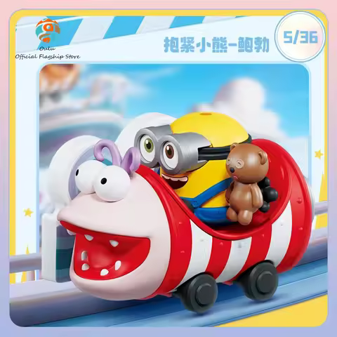 New Genuine Blokees Minions Blind Box Minions Cute Roller Coaster Diy Desktop Ornament Gift Doudou N