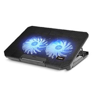 Esense E-C2 冷光雙風扇筆電散熱墊-黑 22-WNF002BK燦坤線上購物