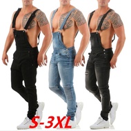 Lelaki Fesyen Long Pakaian Jeans Denim Celana Jeans Jumpsuits