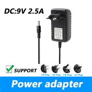 AC 100-240V DC 9.0V 2500MA 9V 2.5A Power Adapter UK Plug AU Plug 5.5*2.1MM Power Supply Eu Plug Us P