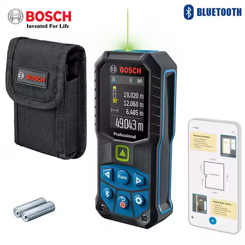 Bosch Professional Laser Measure Instrument GLM 50-27 CG 50M Green Laser Rangefinder IP65 Bluetooth 