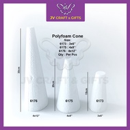 Cone Body Shape Polystyrene Foam | Gabus Cone Bunga Manggar Coklat Tower Diy Decoration | JV 6173 61