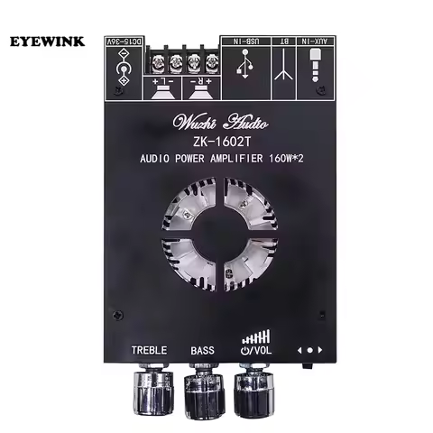 ZK-1602T 160W * 2 high bass adjustment Bluetooth audio power amplifier board module dual channel ste
