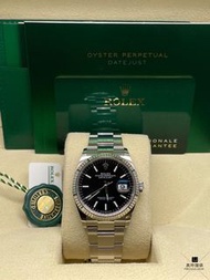 126234全新DATEJUST系列勞力士Rolex126234 black Index oys黑色錶盤條字36mm鋼格帶機械手錶