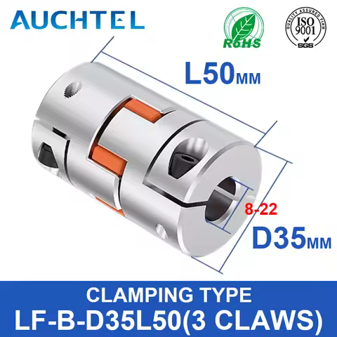 LF D35L50 3Jaw Servo Motor Couplers Flexible Star Spider Plum Elastic Shaft Coupling With Dia 8mm to