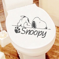 Snoopy Toilet Sticker Creative Bathroom Wall Decoration Sticker Toilet Cover Cute Dog Funny Cartoon 