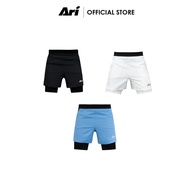 ARI MEN BREATHE 2IN1 V3 RUNNING SHORTS 3 INCHES-Men's 3-Inch Pants 2IN1