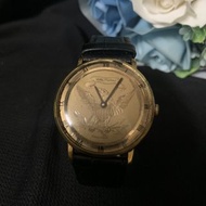 瑞士名錶 SWISS WALTHAM 金色錶面 老鷹造型 數量稀少 值得收藏