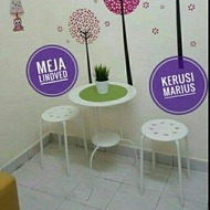 SET MEJA MAKAN 2 KERUSI/SET MEJA SANTAI 2 KERUSI COLOUR WHITE FREE POSTAGE WM