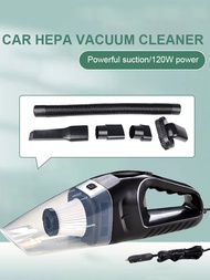 【LZ】✒■☾  Car Vacuum Cleaner Dry Wet Dual Use Handheld Vacuum Cleaner 120W Small Air Duster Handheld Dust Buster for Vehicle Home Cleaning