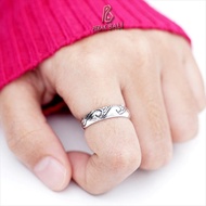 Cincin Perak Bali Silver Ring 925 Ombak Totol