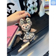 Cute Bear Rose Duffy Bag Pendant Cartoon Plush Doll Bear Keychain Pendant Gift Giving