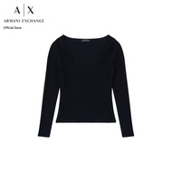 Armani Exchange เสื้อพูลโอเวอร์ผู้หญิง รุ่น XW001310-AF10352-UC001-สีดำ