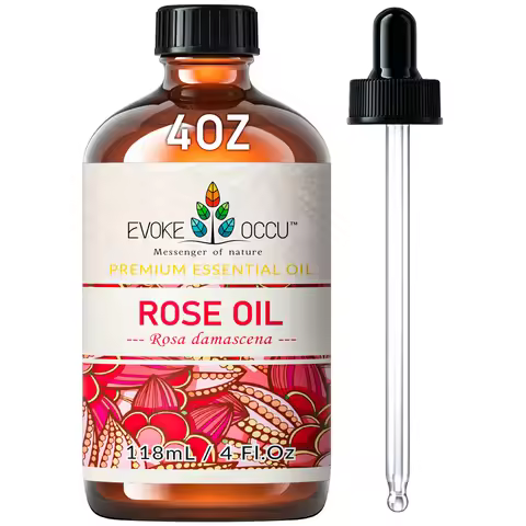 EVOKE OCCU 118ML/4 Fl.Oz. Essential Oil, Premium Rose Diffuser Oil for Bath Purifier Skin CareDIY Fr