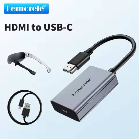 Lemorele HDMI to TYPE-C Adapter 4K 60HZ USB-c Portable Video Adapter For XREAL Nreal Air Rokid Glass