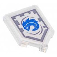 Lego 22385pb138 Tile Modified 2 x 3 Pentagonal with Nexo Power Shield