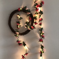 【HAPPY DIWALI】3M30LED New Copper Wire Rose Flower Vine String Lights for Christmas Wedding Party Win