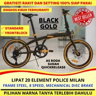 Sepeda Lipat 20 Element Police Milan