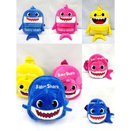 Baby Shark Plush Soft Backpack Sling Bag For Kids Boys Girls Beg Silang Backpack Baby Shark Budak Le