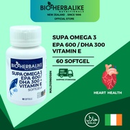 【BIO HERBALIKE】Omega 3 Fish Oil + Vitamin E / EPA 600 / DHA 300 / 1200 OMEGA 3