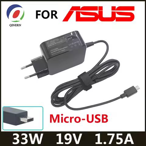 19V 1.75A 33W Micro-USB AC Laptop Adapter Power Charger For Asus Eeebook X205 X205T X205TA E202 E202