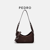 กระเป๋าสะพายข้างหนังวัวนิ่ม PEDRO DEMI ฤดูใบไม้ร่วง 2023 กระเป๋าถือแบบห้อยข้างแบบเดี่ยวสำหรับผู้หญิง
