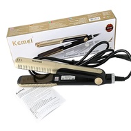 Kemei Straight And Curly Hair Straightener Kemei 327 - Gold