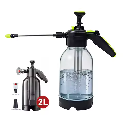 2L Hand Pump Water Sprayer Dual Modes Nozzle Air Pressure Pneumatic Foam Cannon for Car Wash Snow Sp