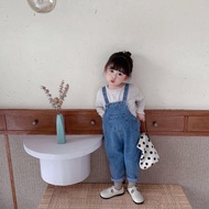 Overall anak cewek boneka / Setelan anak lucu / Setelan overall anak perempuan import / Baju anak korea style / 4 tahun