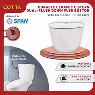COTTA Ceramic Cistern & Fitting for water tank complete set ceramic water closet push button cistern
