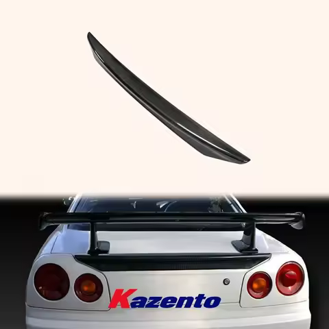 For Nissan R34 GTR GTT MI Style Rear Spoiler Carbon Fiber