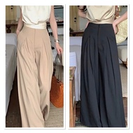 Ultra wide-leg pants with a soft Korean cross-dress with beautiful shape and standard form-HVS- Code