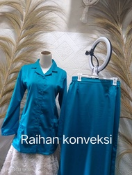 SERAGAM PKK SATU SET ROK SPAN HITAM SET ROK SERAGAM PKK PUTIK 5 MOTIV TERBARU