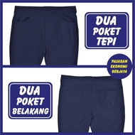 SELUAR SLEK WANITA JUMBO 914-1#/ WOMEN SLACK PANTS/ MATERIAL BERGETAH/ FEMALE FORMAL LONG PANTS