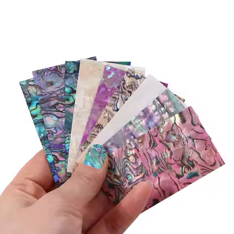 1Pc Adhesive Abalone Shell Slice Nails Foils Women Nail Art Decoration Gradient Mermaid Flakes 3D Na