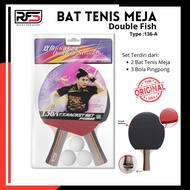 Ping Pong Bat Table Tennis Bat Set 2 Ping Pong Balls 3 Ping Pong Balls Double Fish Table Tennis Bat 