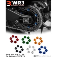 WR3 GEAR nut ninja 150 RR XSR155 MT15 R15 GSx 150 m8 nut sprocket