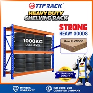 TTF Rack™️ H210cm Heavy Duty Shelving Rack Plywood Storage Rack Warehouse Racking Supplier Rak Besi 
