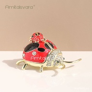 Diamond Inlaid Box Jewelry Box Enamel Storage Box High-End Beetle Jewelry Beetle Home Metal Ornament