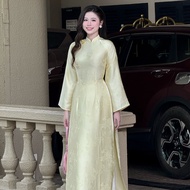 Traditional slim-fit ao dai with high-quality Callene THIEN DIEU pants (CC560)