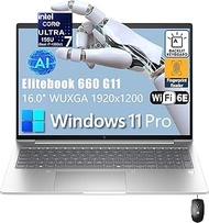HP Elitebook 660 G11 16" FHD+ Business Copilot AI Laptop Computer, Intel Ultra 7 155U (Beat i7-1355U