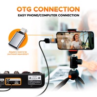 Mini Four-Channel Mixer with OTG Effect Sound Card USB Computer Recording English Live Sound Card