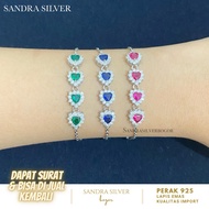 925 Silver bracelet Love Gemstone White Gold Plated Color - Silver 925 bracelet