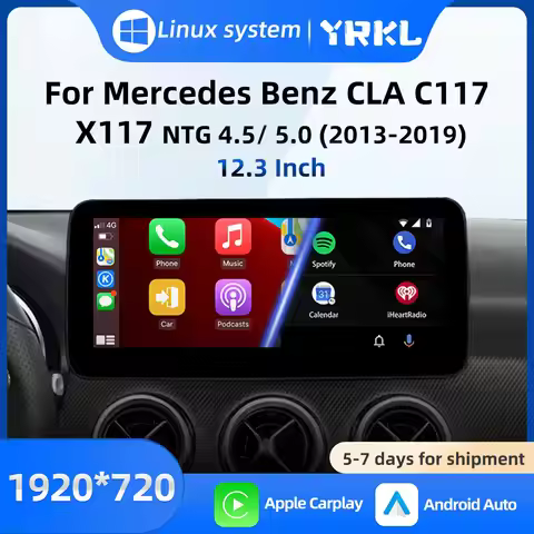 Android AUTO For Mercedes Benz CLA C117 X117 NTG 4.5/5.0 2013-2019 Wireless Carplay Multimedia Video