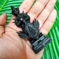 ท้าวเวสสุวรรณจตุมหาราชิกา(2หน้า)หน้ายักษ์และหน้าเทพติดเหรียญช่อจำปี2ด้าน จัดสร้างโดยวัดจุฬามณี ขนาดต